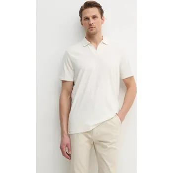 Pánská móda Polo tričko s lněnou směsí Calvin Klein K10K114136 béžová 01X, vel. L