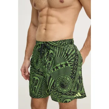 Pánské kraťasy Plavkové šortky adidas Performance x Farm Rio JG3598 zelená 77X, vel. S