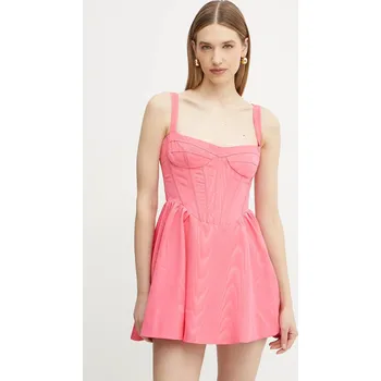 Dámské šaty Šaty Bardot 59866DB růžová 42X, vel. S