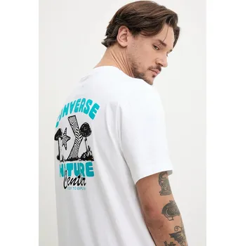 Bavlněné tričko Converse 10027346.A02 bílá 00X, vel. XXL