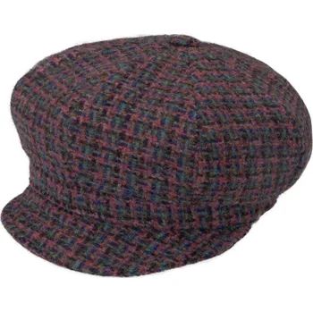 Čepice Fiebig - Headwear since 1903 Dámská zimní vlněná bekovka Khaki - Harris Tweed Velikost: 58 cm