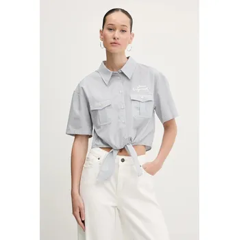 Pánská košile Bavlněná košile Guess Originals W5GH0M.WH7Q1 modrá 05X, vel. S