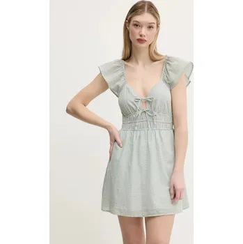 Dámské šaty Bavlněné šaty Hollister Co. KI359.5054.109 zelená 97X, vel. XL