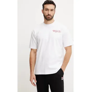 Pánské tričko Bavlněné tričko Fila Langeweg FAM0907 bílá 00X, vel. L