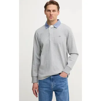 Bavlněné tričko s dlouhým rukávem Gant 2004082 šedá 90X, vel. S