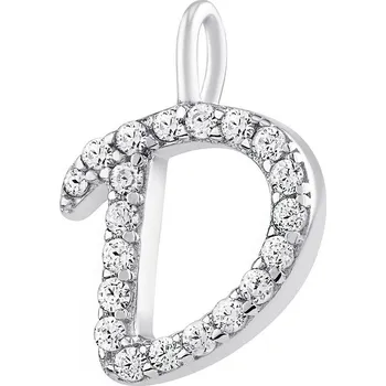 Módní doplněk Stříbrný přívěsek písmeno D s Brilliance Zirconia JJJPJRP8D