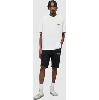 Pánské kraťasy Bavlněné šortky AllSaints UNDERGROUND SWEATSHO černá barva, MG256Y 99X, vel. L