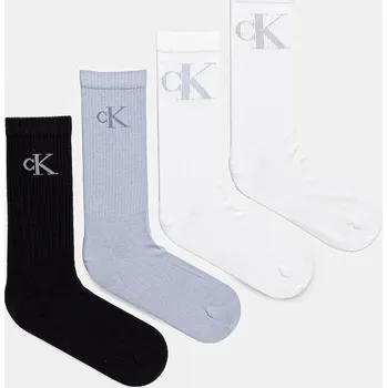 Pánské ponožky Ponožky Calvin Klein Jeans 4-pack pánské, bílá barva, 701235865 00A, vel. ONE SIZE