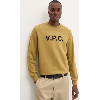 Dámské oblečení Bavlněná mikina A.P.C. sweat standard grand vpc GOTS COHBN.M27907 žlutá 10A, vel. S
