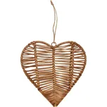 Ratanová závěsná ozdoba IB Laursen srdce V.17 cm