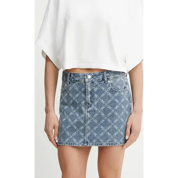 Dámská sukně Džínová sukně MICHAEL Michael Kors modrá barva, mini, pouzdrová, MS570I6H2P 55X, vel. 38
