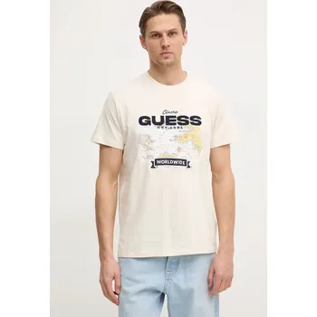 Pánské oblečení Bavlněné tričko Guess M5RI10.I3Z14 béžová 01X, vel. XL
