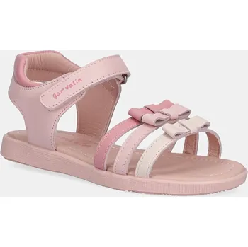 Dívčí sandály Dětské kožené sandály Garvalin růžová barva, 252427 252427.28.34 30X, EUR 30