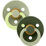 BIBS Dudlíky STUDIO Colour Fusion sage-hunter-green-mix vel.2, přír. kaučuk 2ks