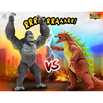 Primal Clash souboj Boss vs King Kaiju – sada akčních figurek 21 cm
