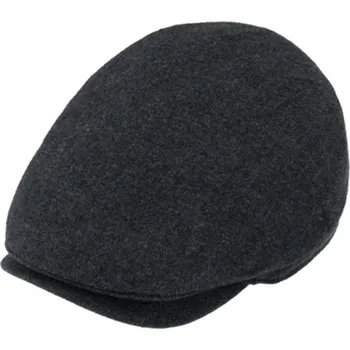Čepice Fiebig - Headwear since 1903 Zimní tmavě šedá pánská bekovka od Fiebig - Shetlandská vlna Velikost: 62 cm