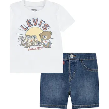Kojenecká souprava Kojenecká sada Levi's LEVI AND FRIENDS DENIM SET 6EM344 bílá 00X, vel. 92