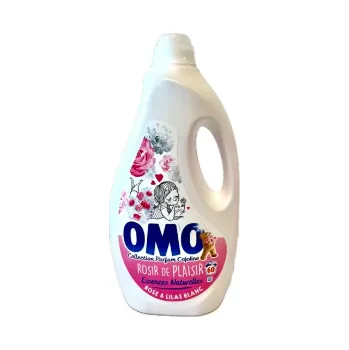 Prací gel OMO Rose & Lilas Blanc XXL Univerzální Prací gel se zesilovačem světlosti prádla 60 Pracích cyklů