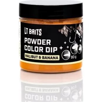 Návnadová surovina Práškový dip LT Baits Powder Color Dip Halibut & Banana 90g