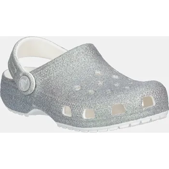 Dámská obuv Pantofle Crocs CLASSIC IRIDESCENT GLITTER CLOG KIDS 210986.CROCS.CLASSIC.IR stříbrná SLV, EUR 32/33