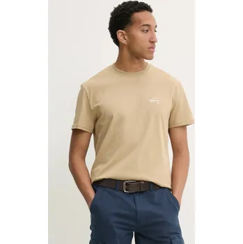 Pánské tričko Bavlněné tričko Tommy Jeans DM0DM21140 béžová 80X, vel. XL