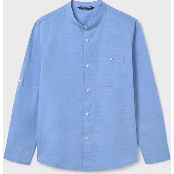 Dětská bavlněná košile Mayoral 6141.7B.Junior.PPYA modrá 50X, vel. 128