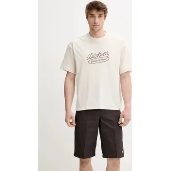 Pánské tričko Bavlněné tričko Dickies pánské, béžová barva, s potiskem, DK0A4Z8QF901 01X, vel. XL