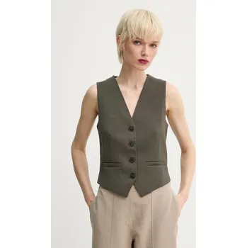 Pánská vesta Vesta Samsoe Samsoe SARAMONA F25100154 hnědá 98A, vel. M