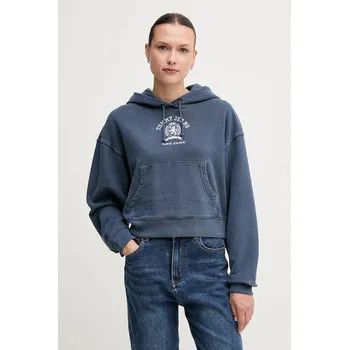 Dámská mikina Bavlněná mikina Tommy Jeans DW0DW20311 modrá 95X, vel. S