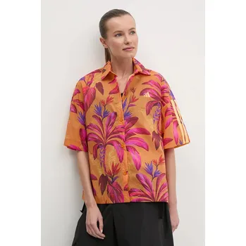 Pánská košile Košile adidas x Farm Rio JD6281 oranžová 22X, vel. M