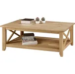 Konferenční stolek CLARA — 100x40 cm, masiv, medový odstín IDEA nábytek