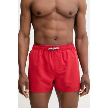 Pánské kraťasy Plavkové šortky Pepe Jeans RUBBER SWIMSHORT červená barva, PMB10417 33X, vel. S
