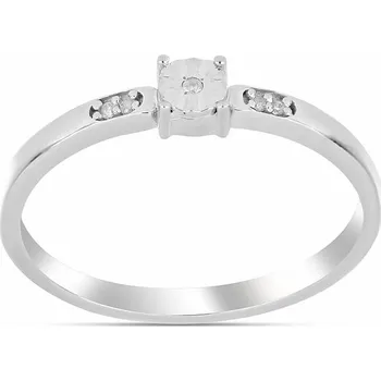 Prsten Prsten stříbrný s broušeným diamantem Ag 925 016282 DIA 52 mm (US 6), 1,8 g