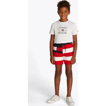 Chlapecké kraťasy Dětské kraťasy Tommy Hilfiger červená barva, nastavitelný pas, KB0KB09470 KB0KB09470.128.176.PPYA 33X, vel. 164
