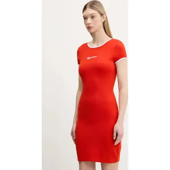 Dámské šaty Šaty Karl Lagerfeld Jeans oranžová barva, mini, A2W13051 23X, vel. XS
