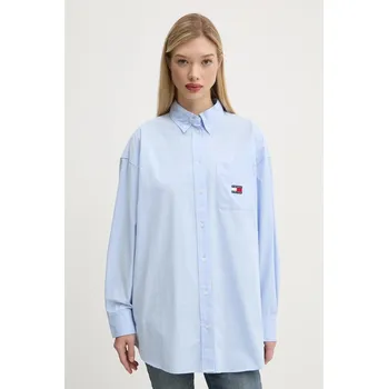 Pánská košile Bavlněná košile Tommy Jeans DW0DW19357 modrá 05X, vel. S