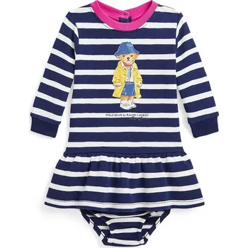 Dámské šaty Kojenecké šaty Polo Ralph Lauren tmavomodrá barva, mini, áčková, 310958259001 59X, vel. 70-74