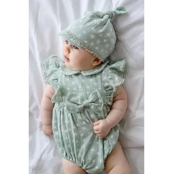 Bavlněné kojenecké body Jamiks BLISS BLISS.org.Ramp.JLH158.G tyrkysová 65X, vel. 80