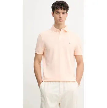Pánské tričko Polo tričko Tommy Hilfiger pánské, oranžová barva, se vzorem, MW0MW17770 24X, vel. S