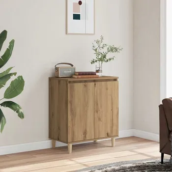 Příborník do zásuvky vidaXL Příborník s dřevěnými nohami 60 x 35 x 70 cm dřevotříska [806068] Barva: dub artisan