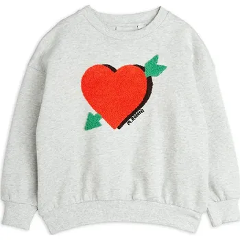 Chlapecká mikina Dětská bavlněná mikina Mini Rodini Arrowed heart 2522012394 šedá 90X, vel. 80-86