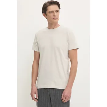 Bavlněné tričko Calvin Klein Jeans J30J326159 béžová 01X, vel. XL