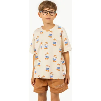 Chlapecké tričko Dětské bavlněné tričko Tinycottons READERS TEE SS25.006 béžová 01X, vel. 104