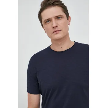 Pánské tričko Bavlněné tričko Sisley tmavomodrá barva 3WF0S101K.06U 59X, vel. XL