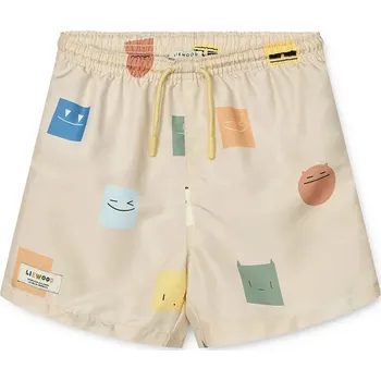 Dětské plavkové šortky Liewood Duke Printed Board Shorts béžová barva, LW20068 08X, vel. 140