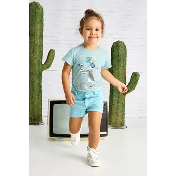 Dětské kraťasy Mayoral 234.6F.Mini.PPYA tyrkysová 66X, vel. 122