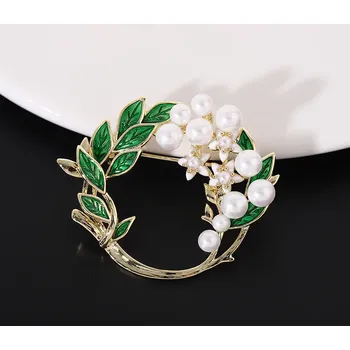 Souprava šperků B-TOP Brož Větvička s perlami