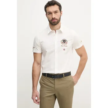 Pánská košile Košile Aeronautica Militare pánská, béžová barva, regular, s klasickým límcem, CA1285CT3288 01X, vel. XL
