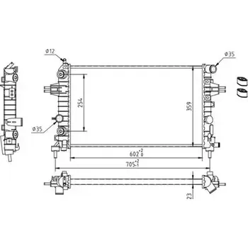 Chladič motoru QWP Chladič vody QWP WRA280