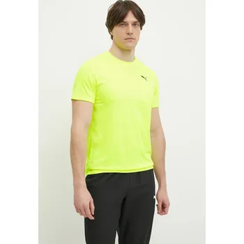 Pánské tričko Tréninkové tričko Puma Essentials Solid cat Tee žlutá barva, 525908 11X, vel. S